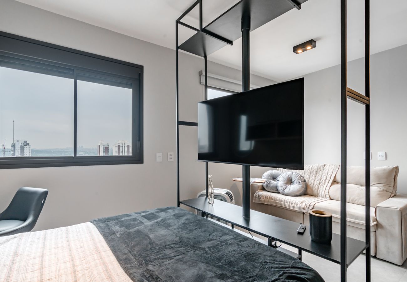 Apartamento en São Paulo - Apto com WiFi ao lado da Av. Brigadeiro Faria Lima